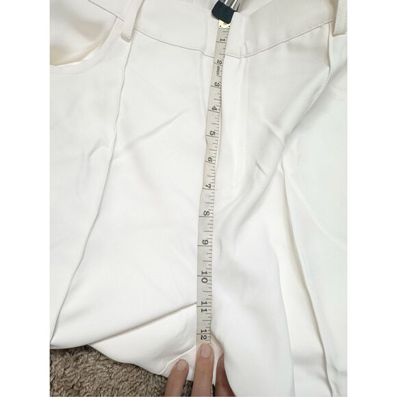 For Love & Lemons size S Shannon Pant White Trouser Wide Leg Chic Quiet Luxury - Picture 7 of 11